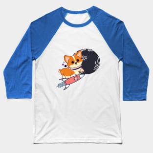 Shiba goes to the MOON!! Baseball T-Shirt